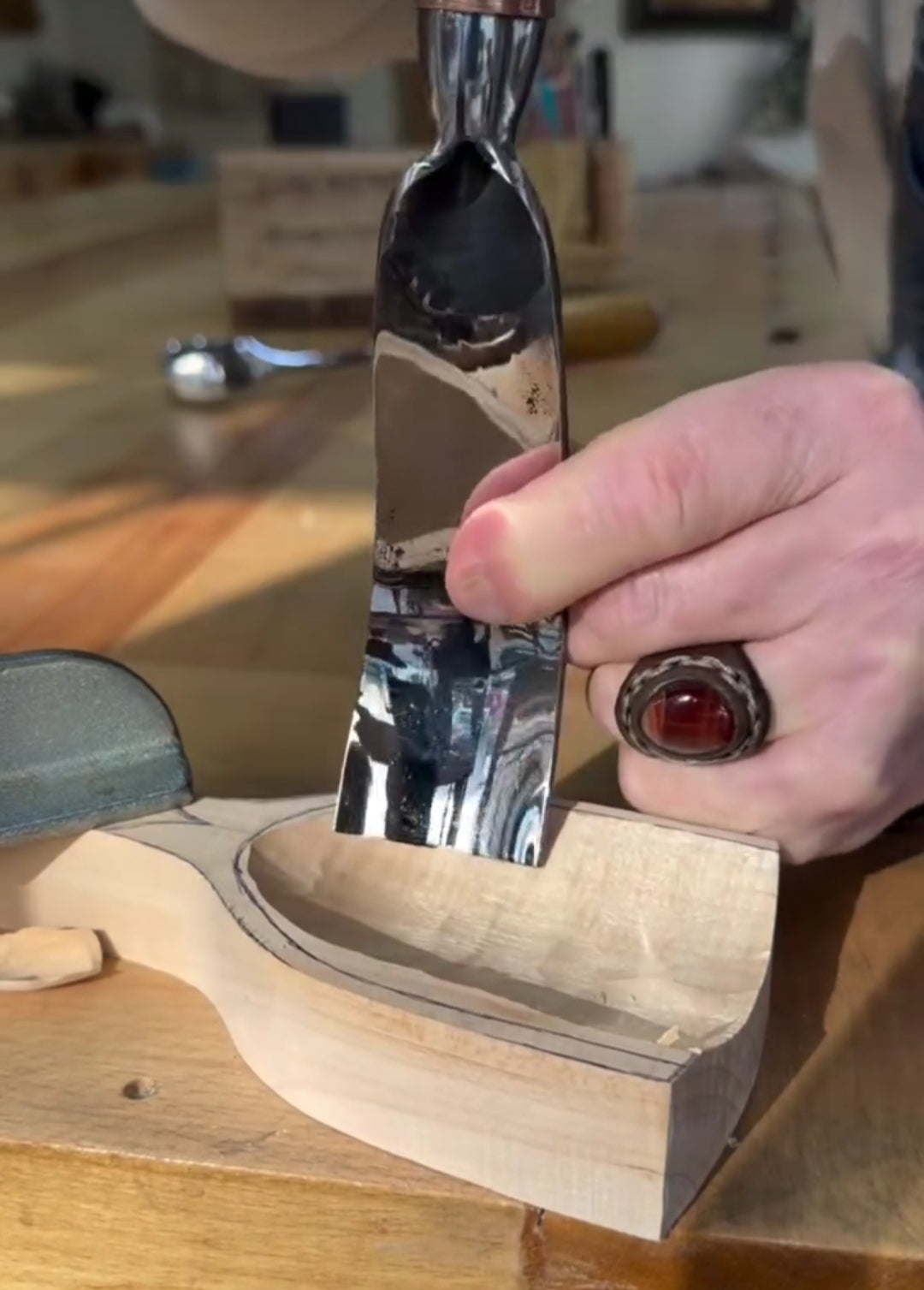 Bowl carving kit 4 pcs STRYI Profi, Spoon carving tools, Gift for men