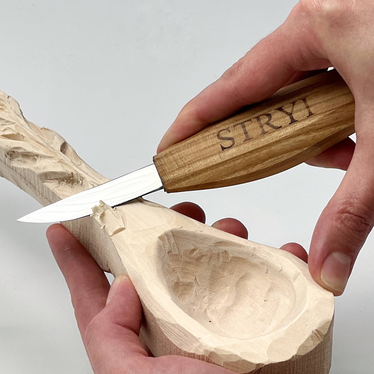 Whittling knife for wood carving 58mm STRYI Profi, Sloyd knife, Carving figurines, Carving knife