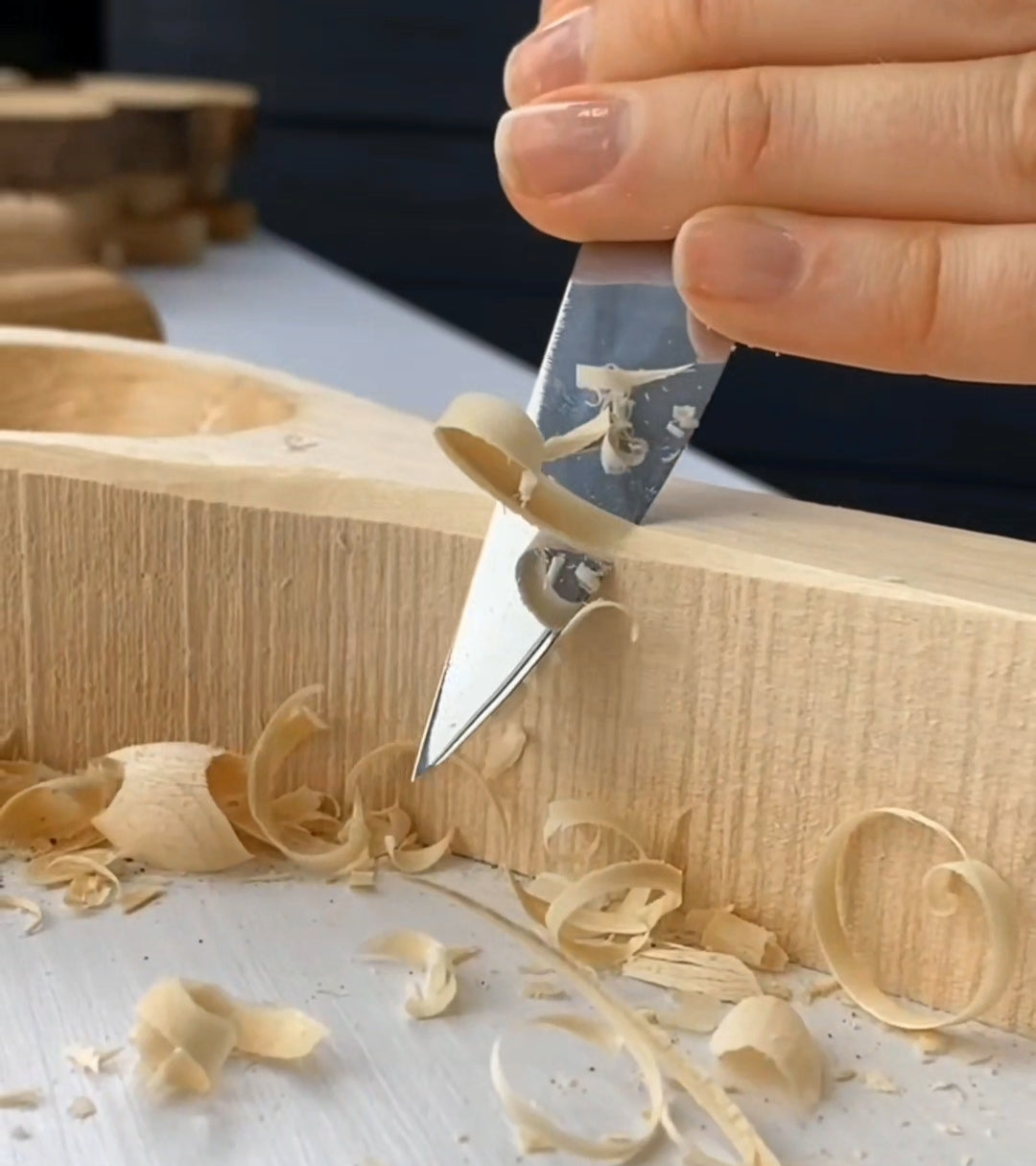 Whittling knife for wood carving 58mm STRYI Profi, Sloyd knife, Carving figurines, Carving knife