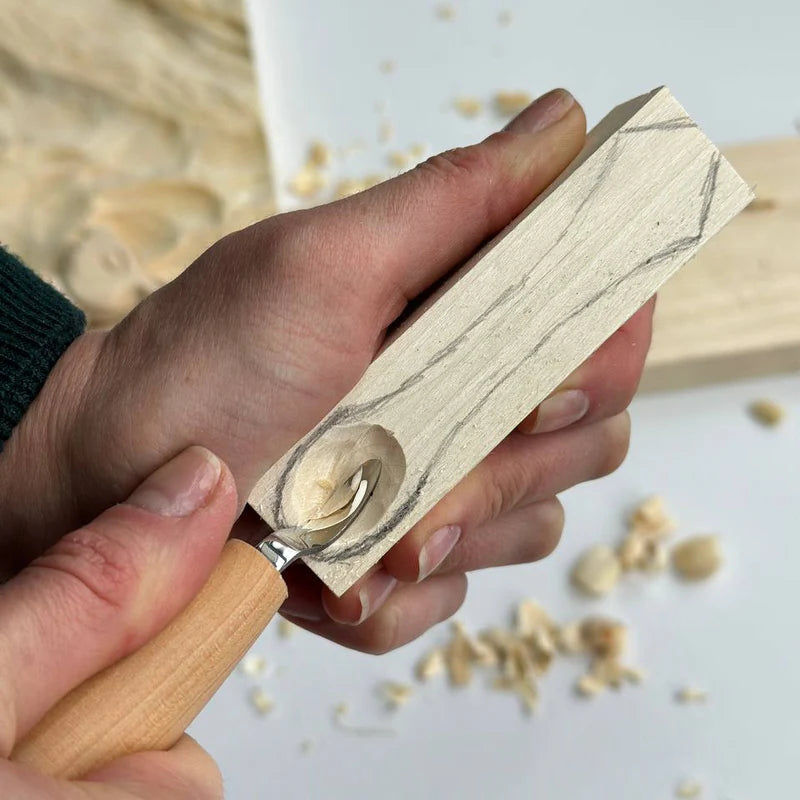 Tiny Carving Hook knife mini STRYI Profi, Detailed carving figurines