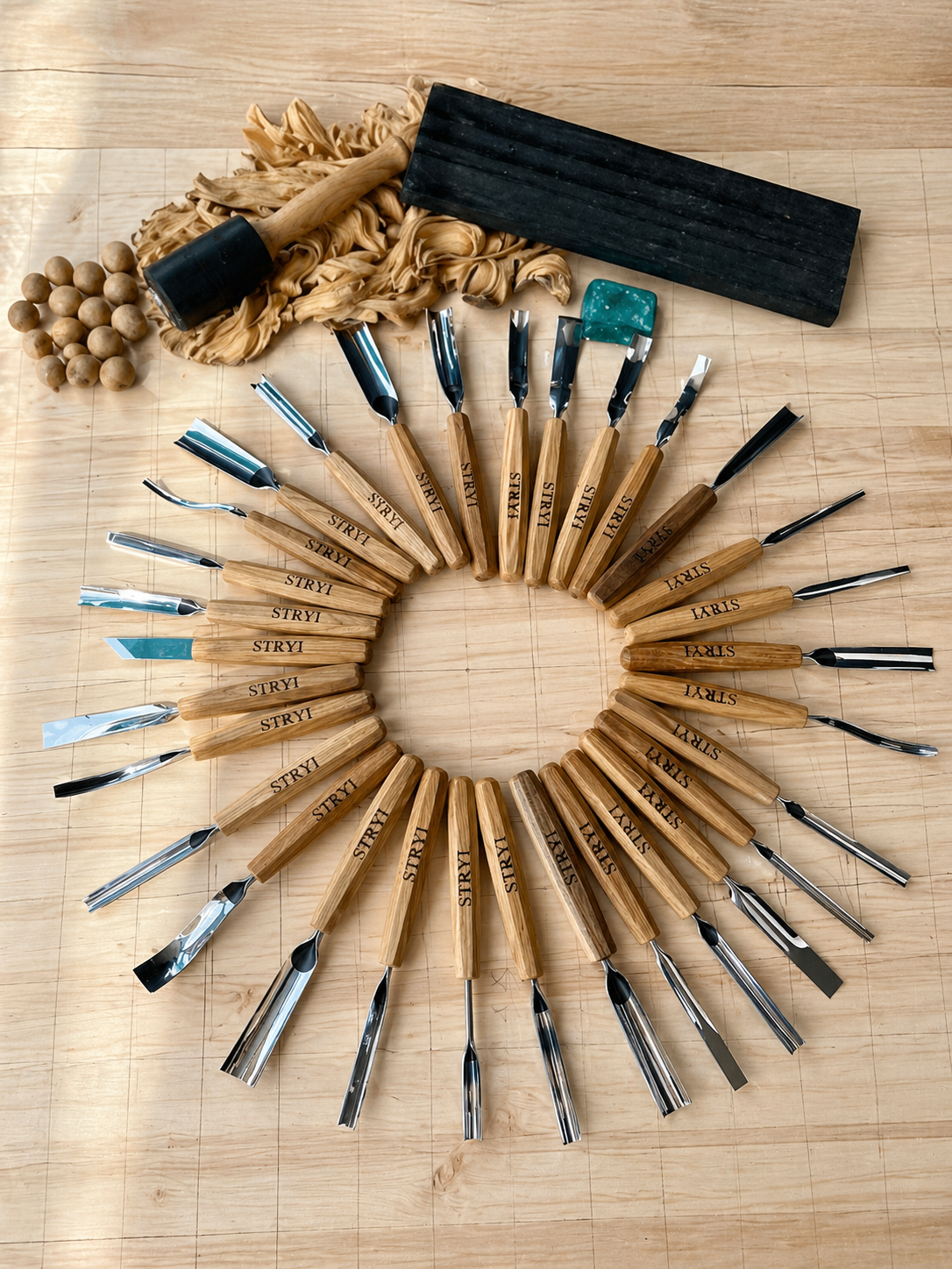 Juego de herramientas para tallar madera para tallar en relieve, raspar después del corte, tallar escultura en madera, análogo PFEIL