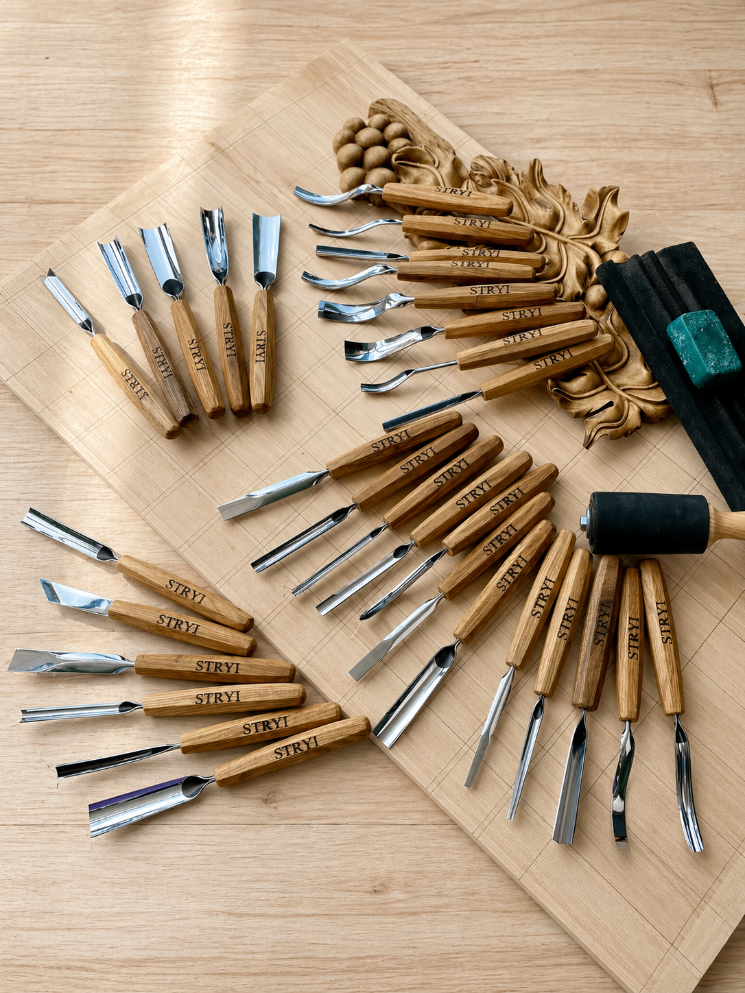 Juego de herramientas para tallar madera para tallar en relieve, raspar después del corte, tallar escultura en madera, análogo PFEIL