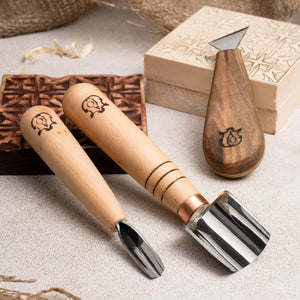 Full wood carving basic toolset STRYI Start for chip carving for beginners, stryi carving set
