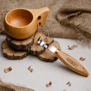 Spoon hook knife 30mm STRYI Profi bowl and Kuksa carving, Hook knife, Spoon carving knife