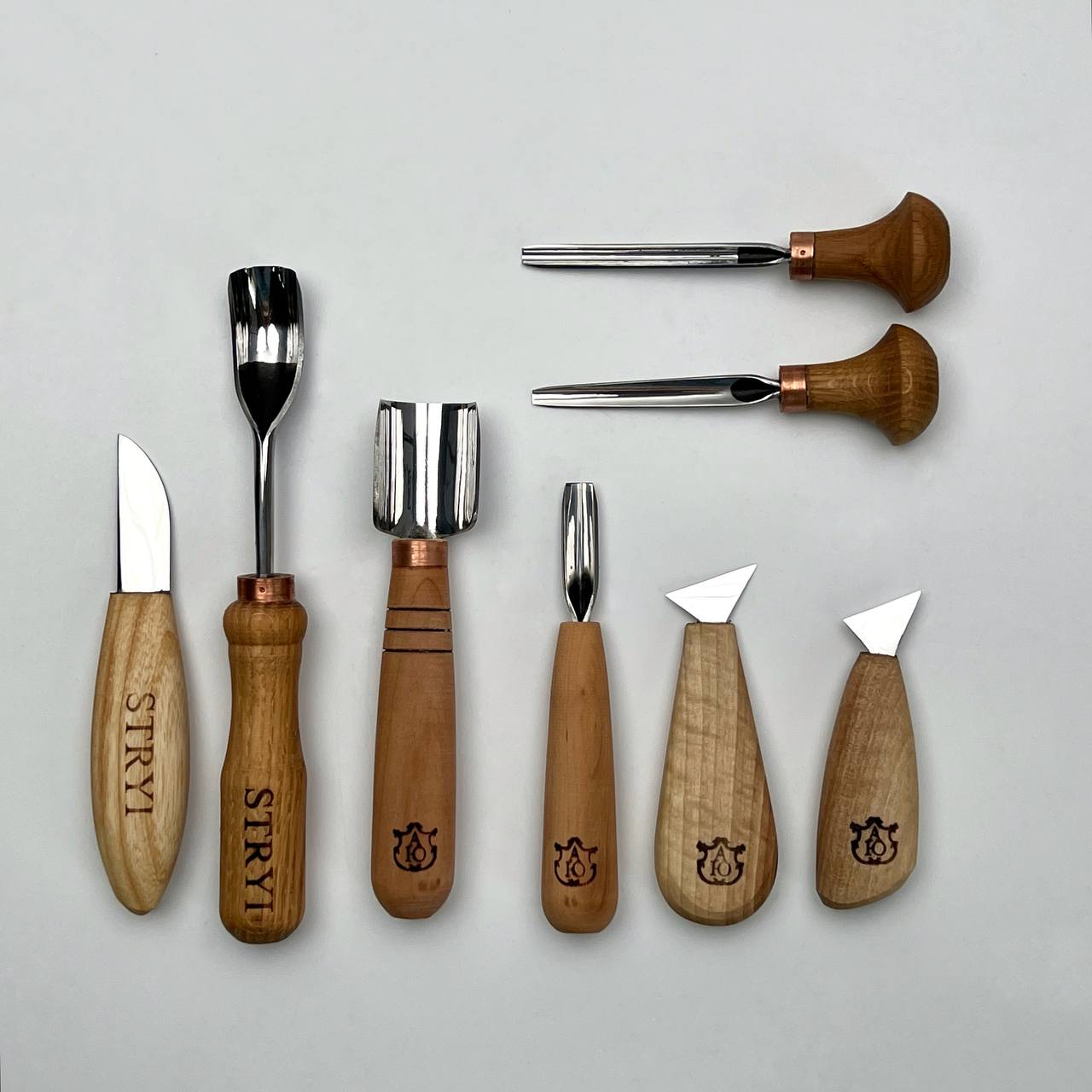 Vielseitiges Holzschnitzset STRYI Profi 12-tlg. Geschenk zum Schulabschluss, Kostenlose Videoanleitung