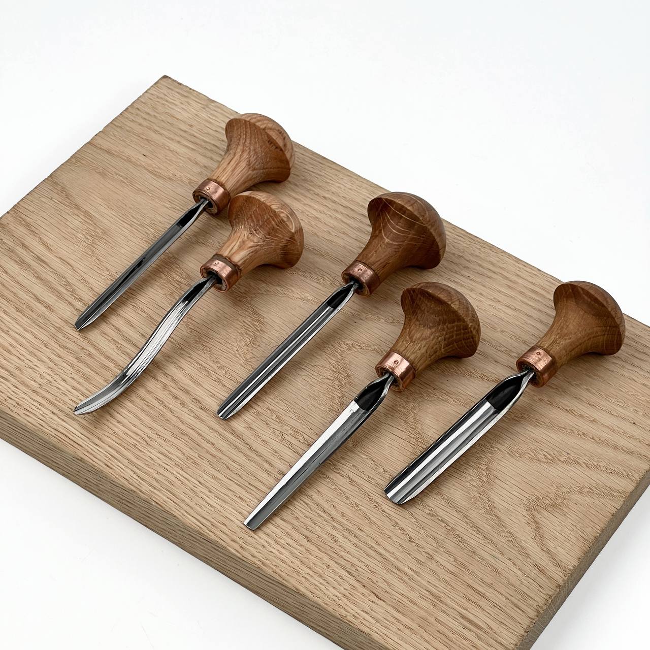 Detailed relief carving set of 5 palm tools STRYI Profi, Toolset for Linocuttting, Whittling figurines in Deluxe gift box