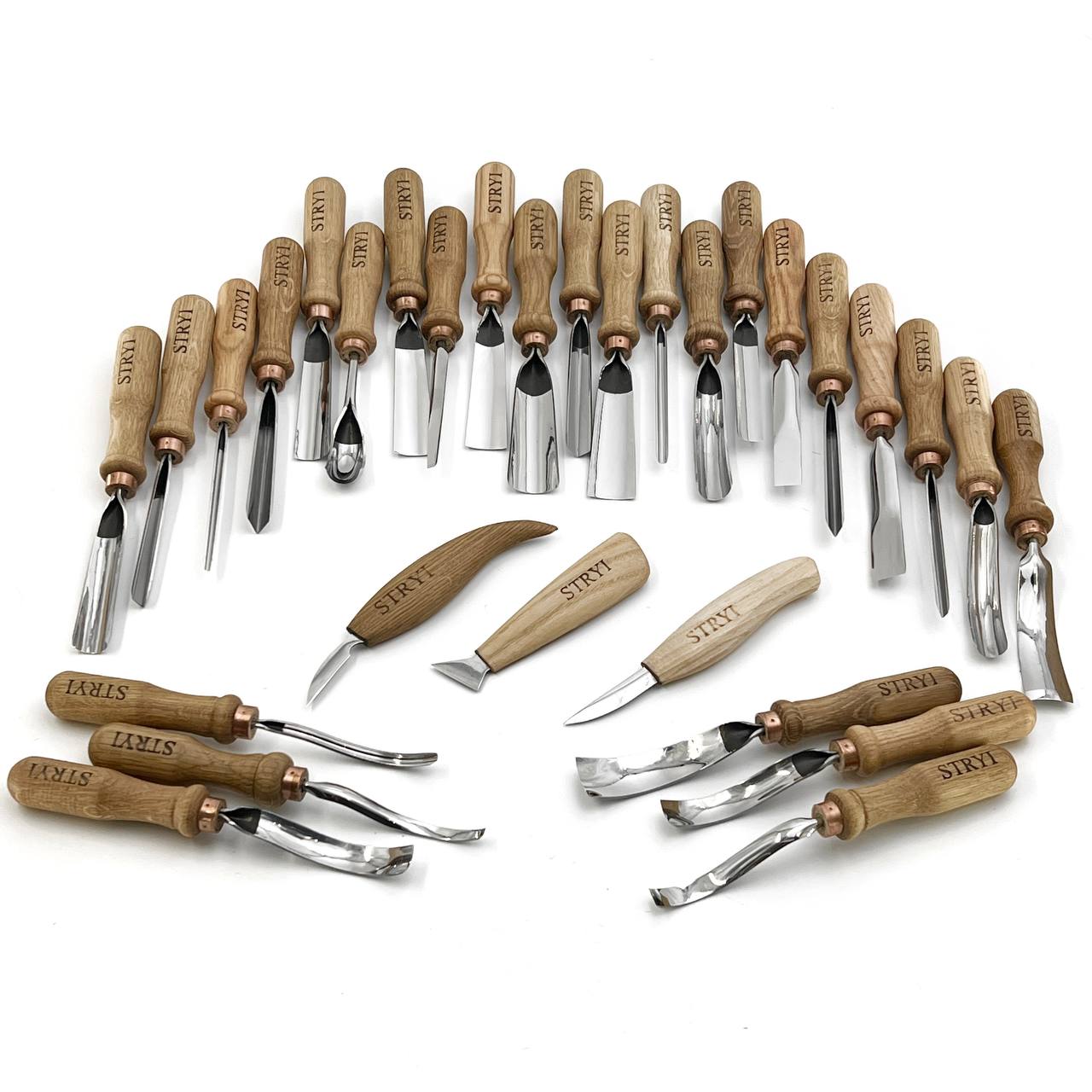Juego de herramientas para tallar madera 30 piezas STRYI Profi, juego completo para tallar