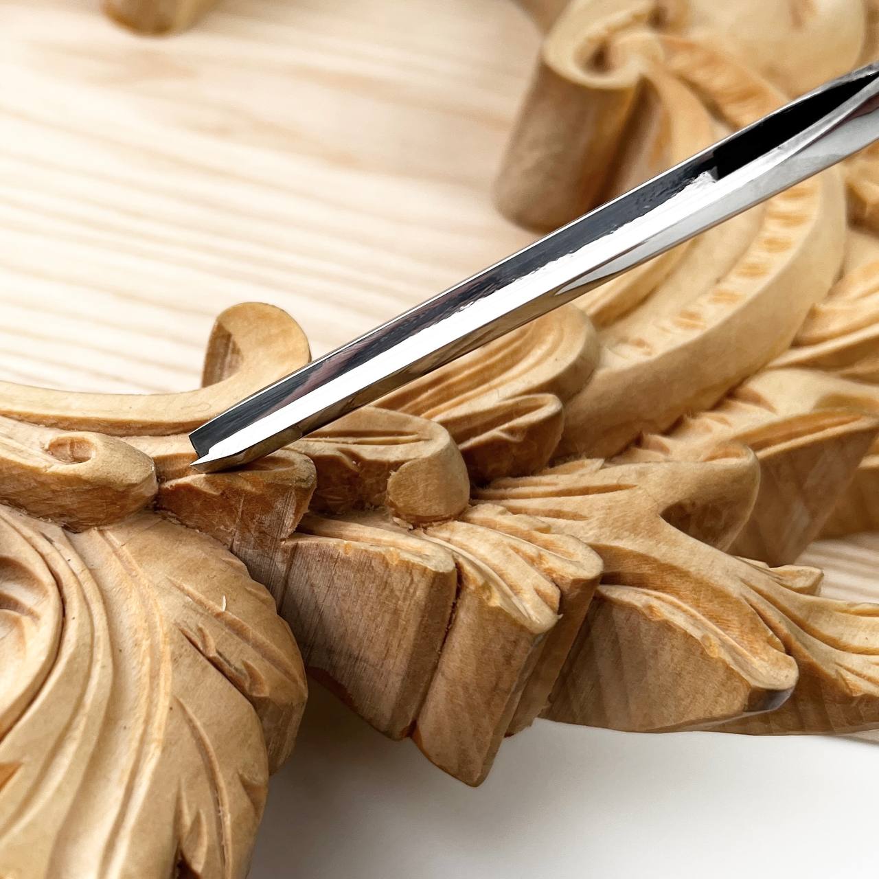 Palm carving V-tool STRYI Profi 60 degrees, Micro carving chisel, Engraving tool, Burin, Graver tool