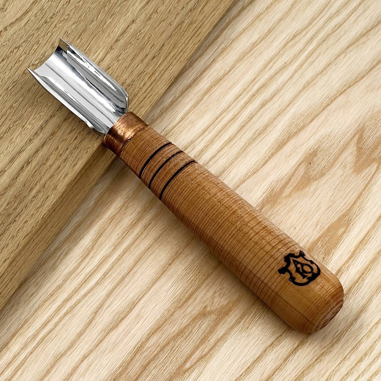 Short Rounded Gouge STRYI-AY Profi, Carving gouge straight-beveled, Gouge STRYI