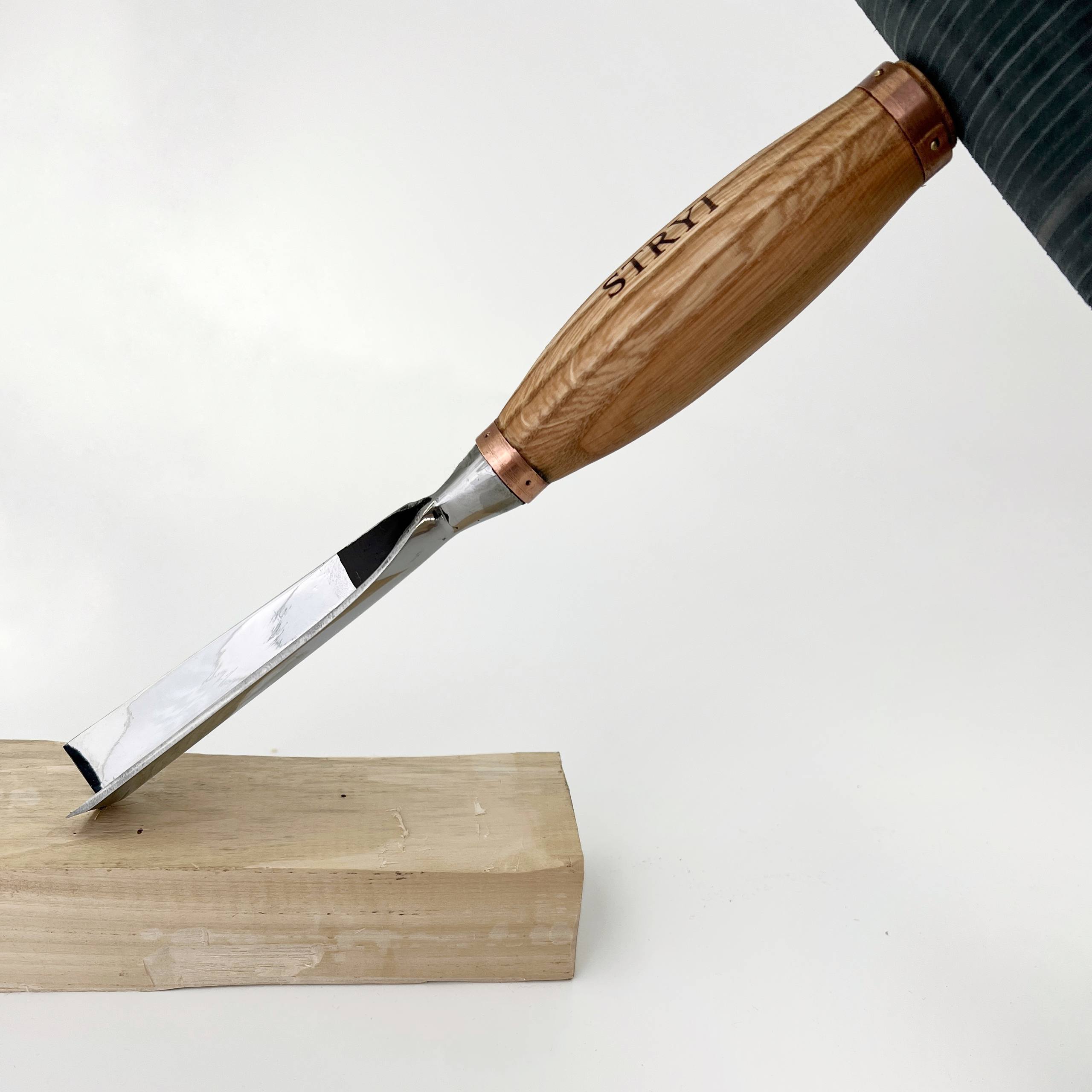 Großer Bildhauermeißel, Geißfuß 90 Grad, Hochleistungs-Hohleisen STRYI Profi, Geißfußmeißel, Tischlerwerkzeug, Möbelbau