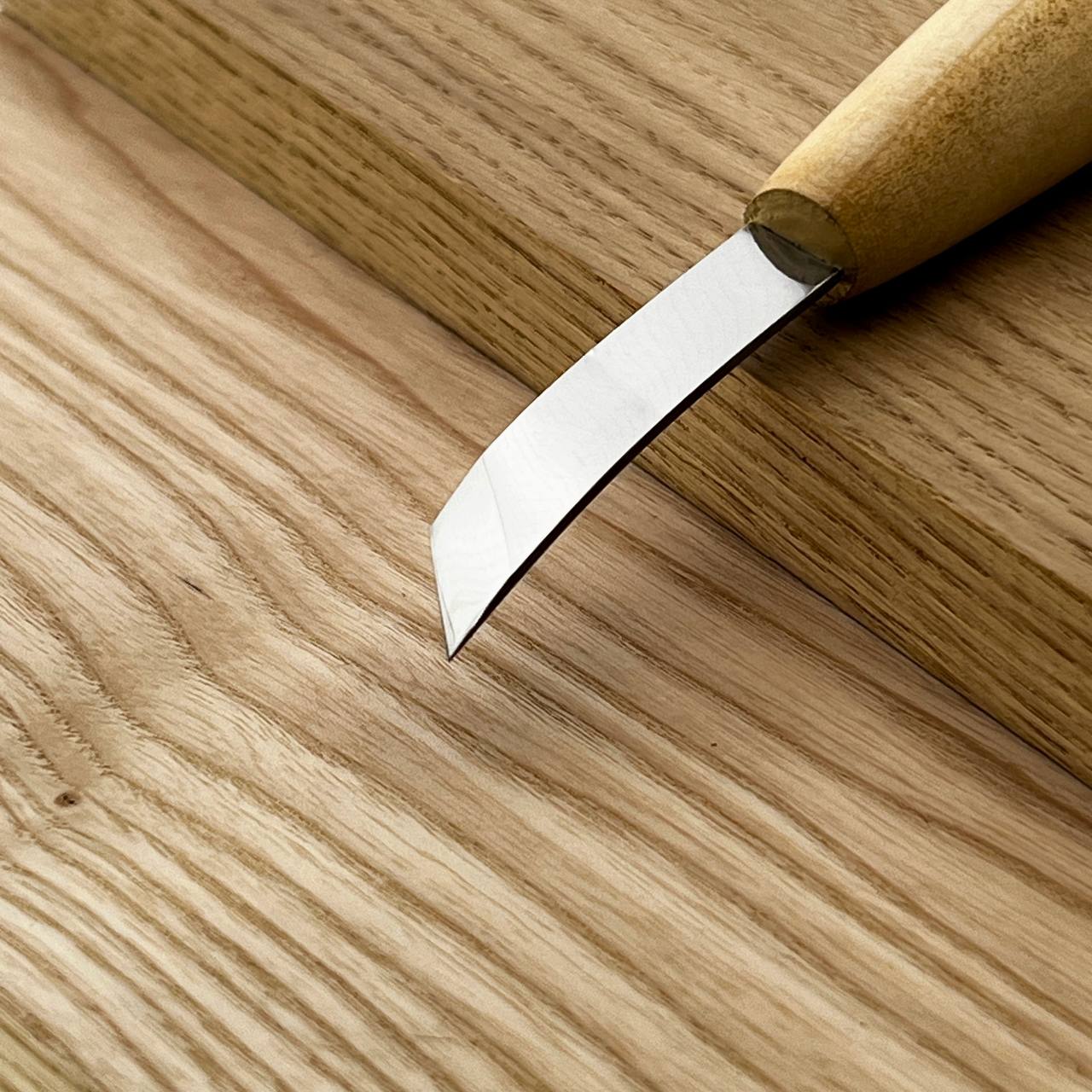 Bent Skew Chisel for Precision Wood Carving, Skewed knifr for 3D carving and detailed carving