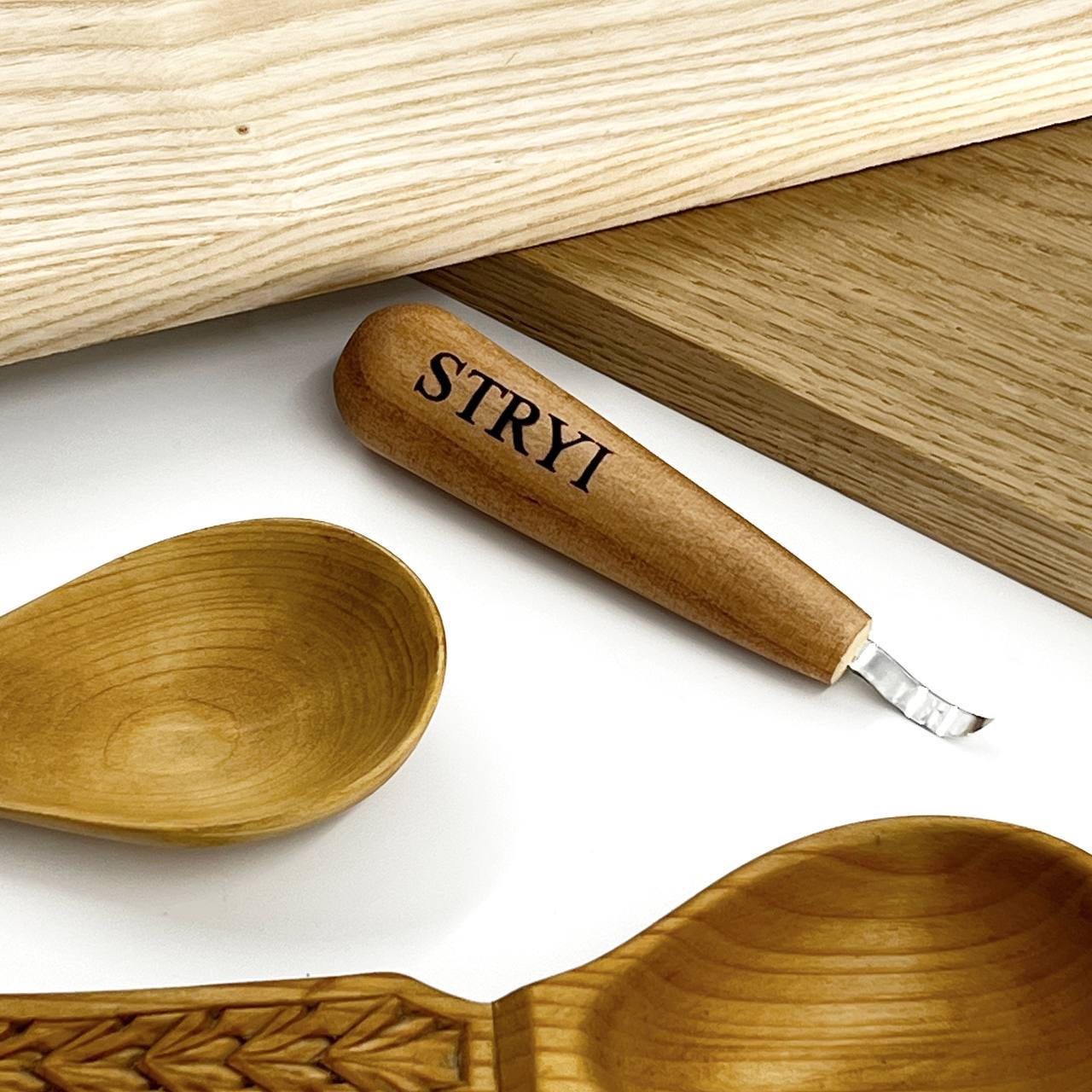 Spoon Carving tools set 2pcs,  STRYI Profi, Spoon making