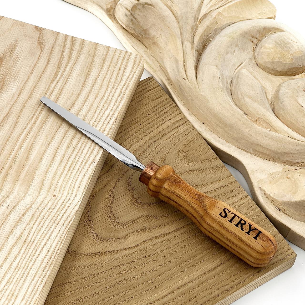 Gouge #1 Straight Chisel STRYI Profi, Flat Chisel, Gouges, Stryi carving tools