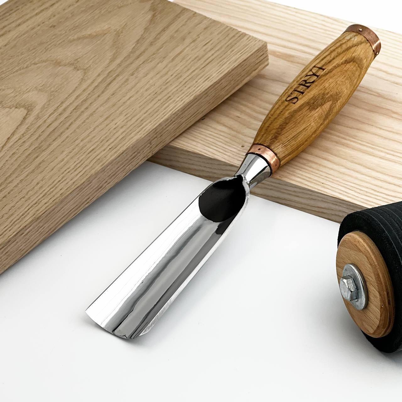 Cincel de escultura grande, gubia resistente de 8 perfiles, STRYI Profi