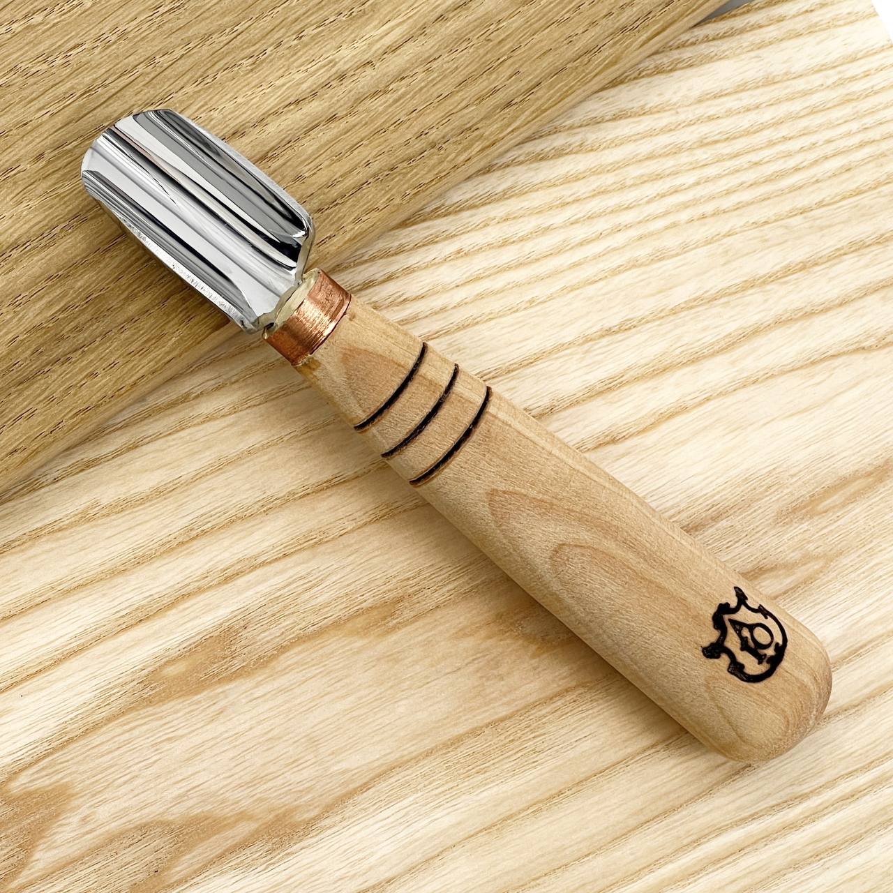 Woodcarving tool short gouge skewed STRYI-AY Profi, Chip carving tools