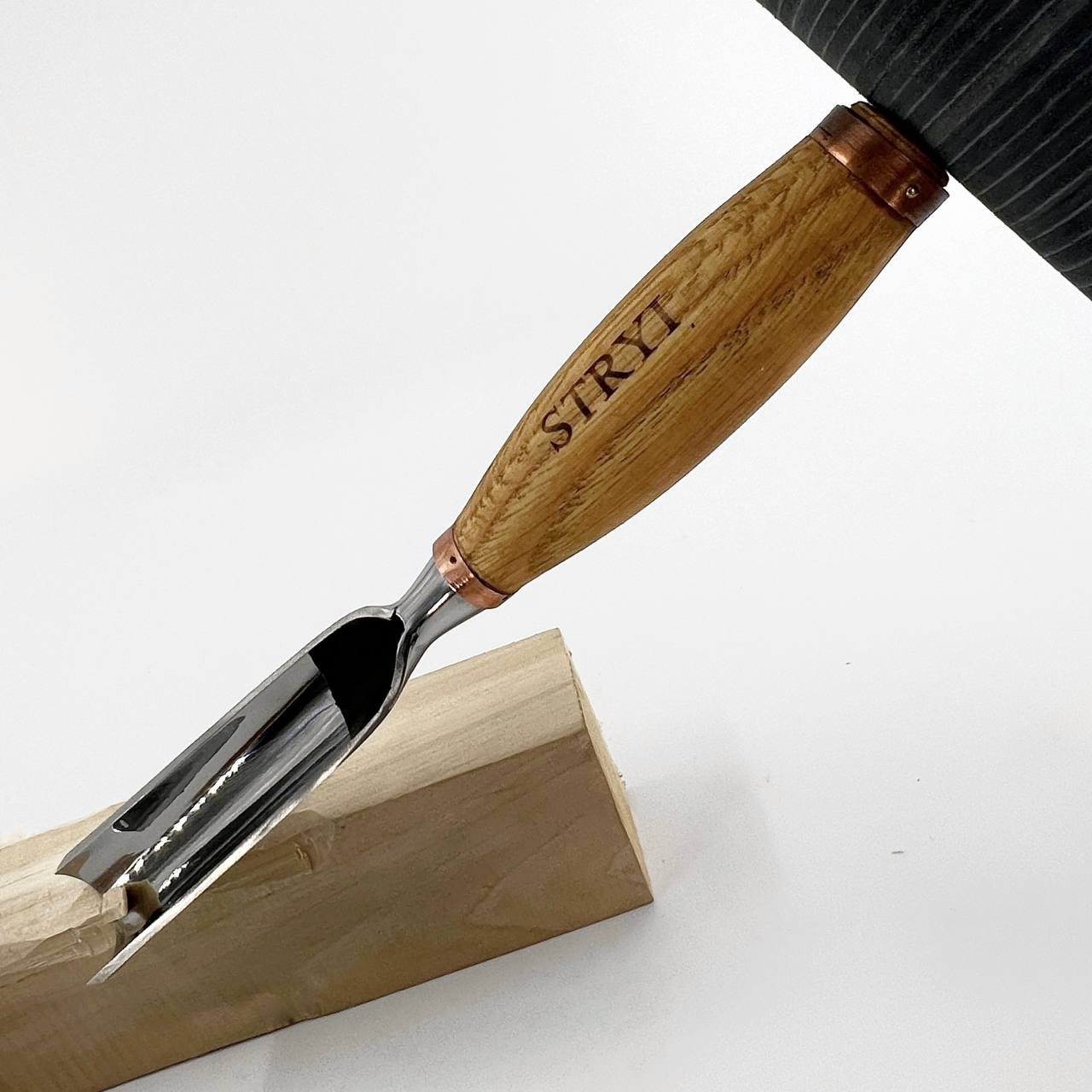 Große Bildhauerröhre, Hochleistungsmeißel, 9 Profil Halbrund, STRYI Profi, Bildhauerwerkzeuge