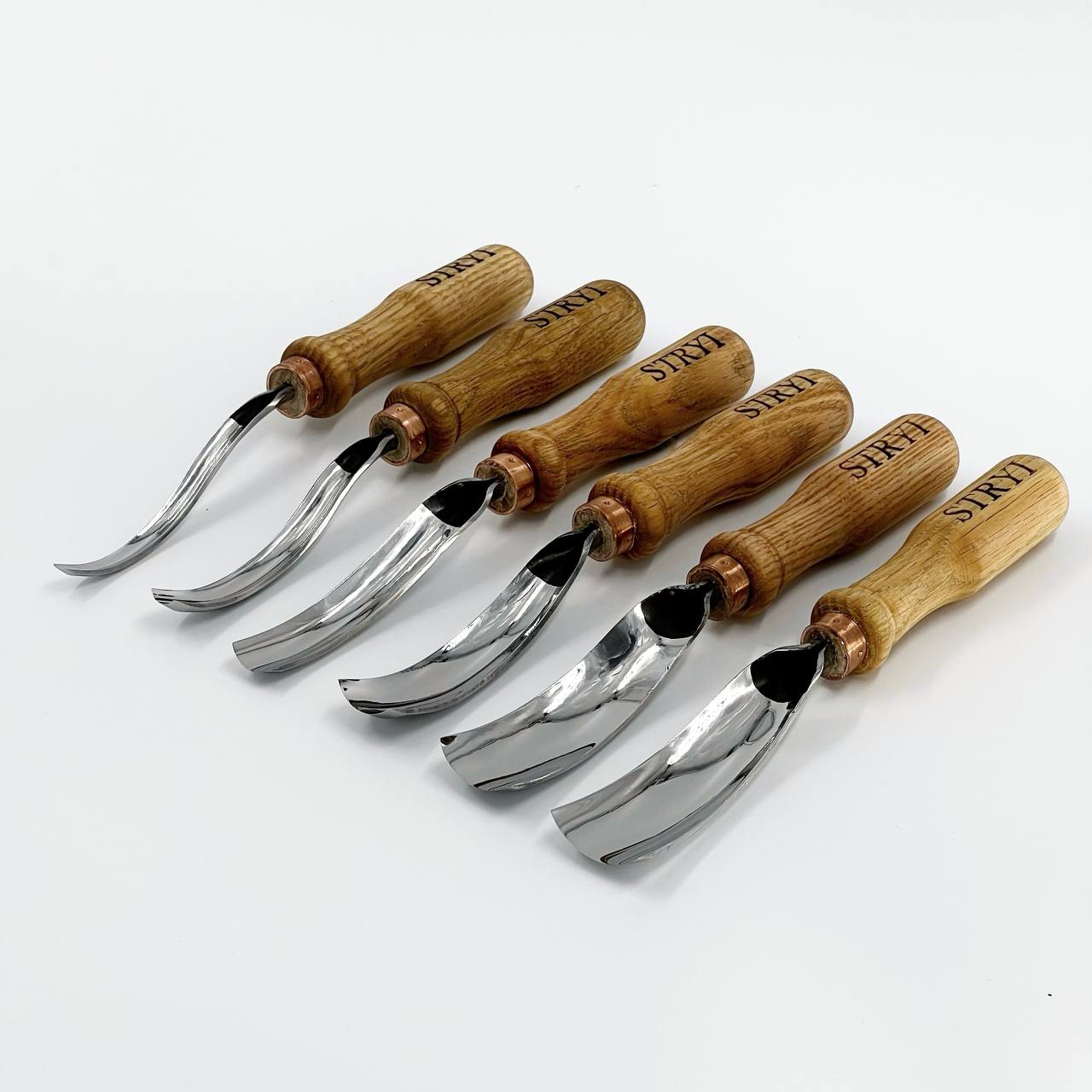 Gouge Long bent chisel STRYI Profi, 8 profile, Woodcarving tools from Manufacturer STRYI
