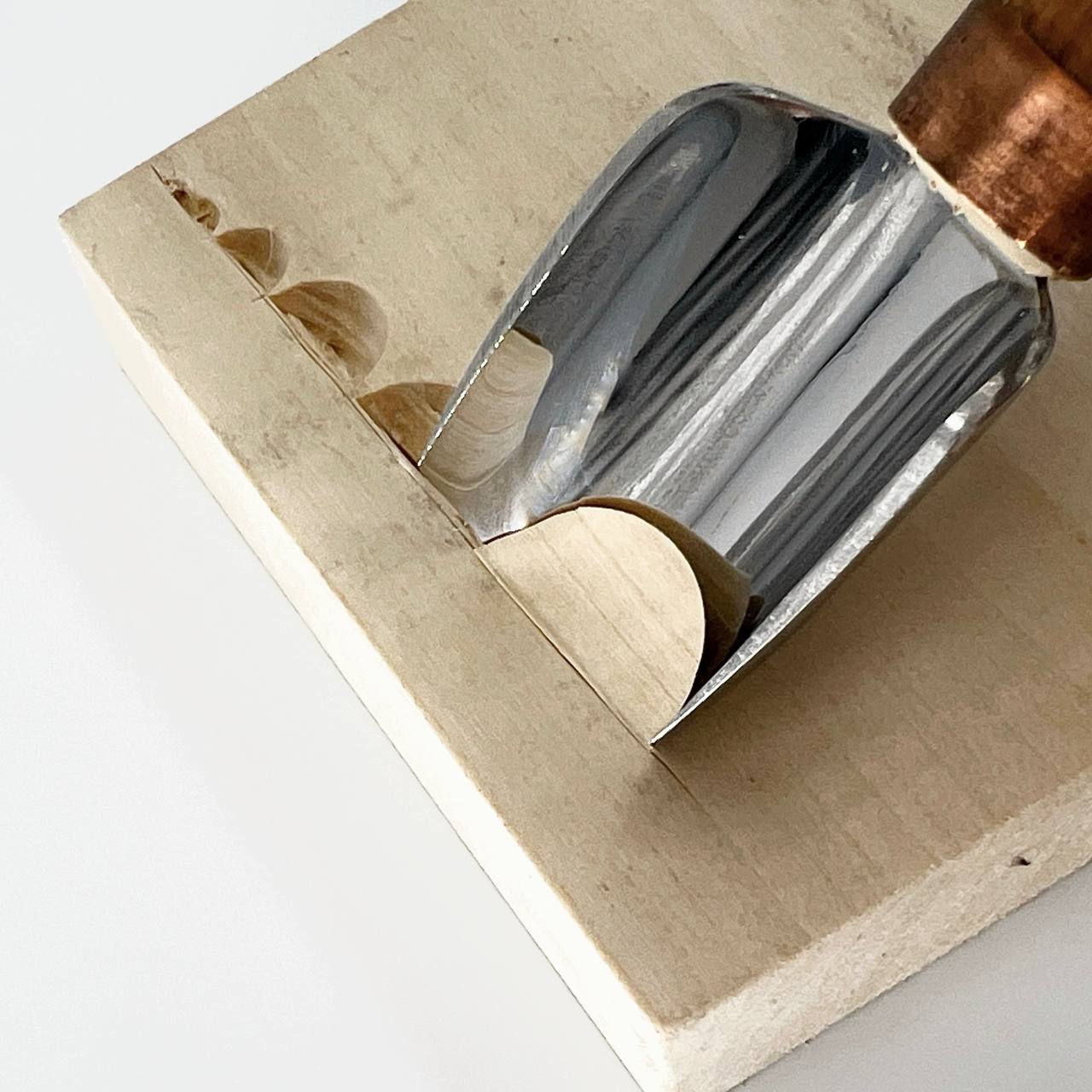 Woodcarving tool short gouge skewed STRYI-AY Profi, Chip carving tools