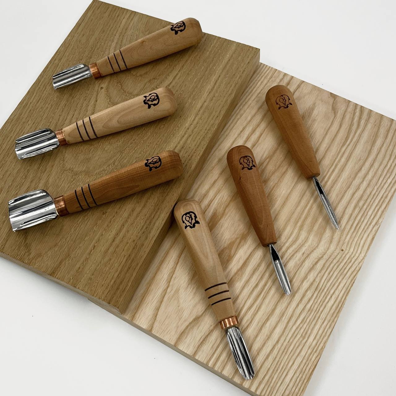 Woodcarving tool short gouge skewed STRYI-AY Profi, Chip carving tools