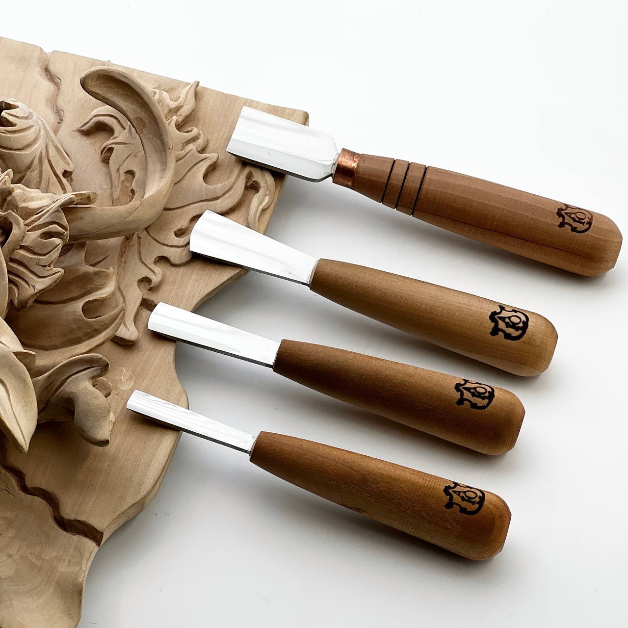 Short wood carving tools, sloping gouge 25mm STRYI-AY Profi