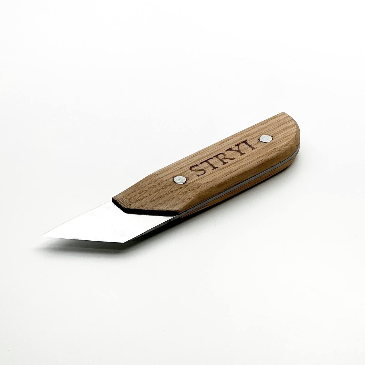 Wide carving knife,  carving knife 40mm STRYI Profi, Skewed knife, Knife for sculpting