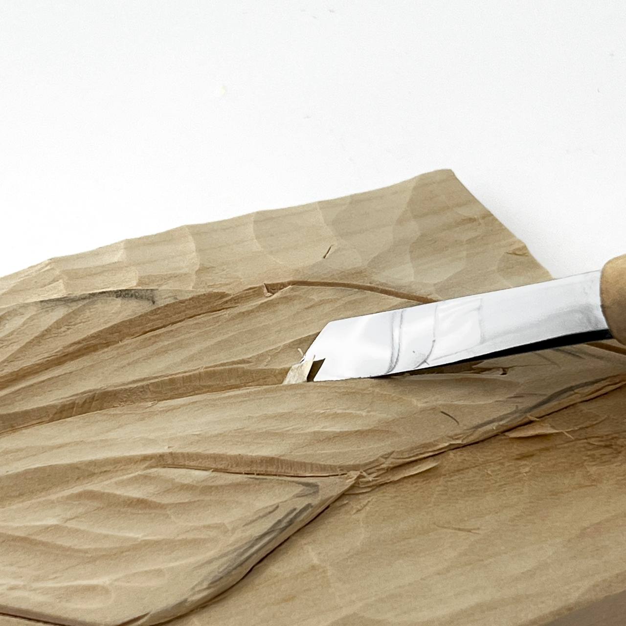 Bent Skew Chisel for Precision Wood Carving, Skewed knifr for 3D carving and detailed carving