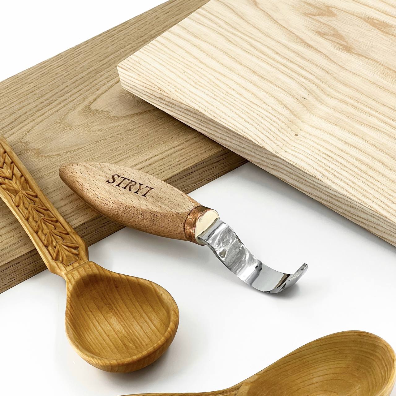 Cuchara Cuenco Kuksa cuchillo para trinchar 50mm STRYI Profi