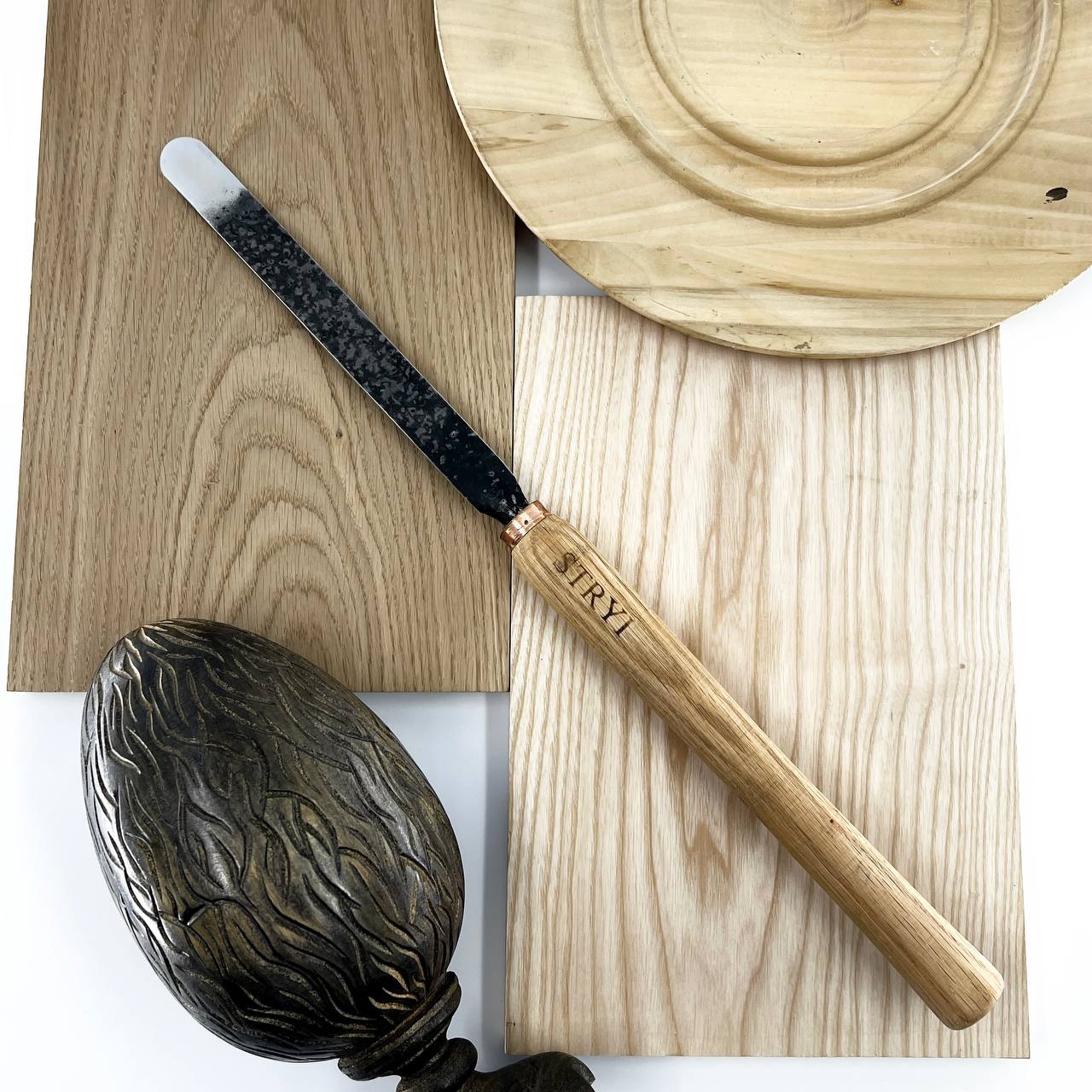 Cincel raspador redondo 20mm. Herramienta para tornear madera STRYI, estándar