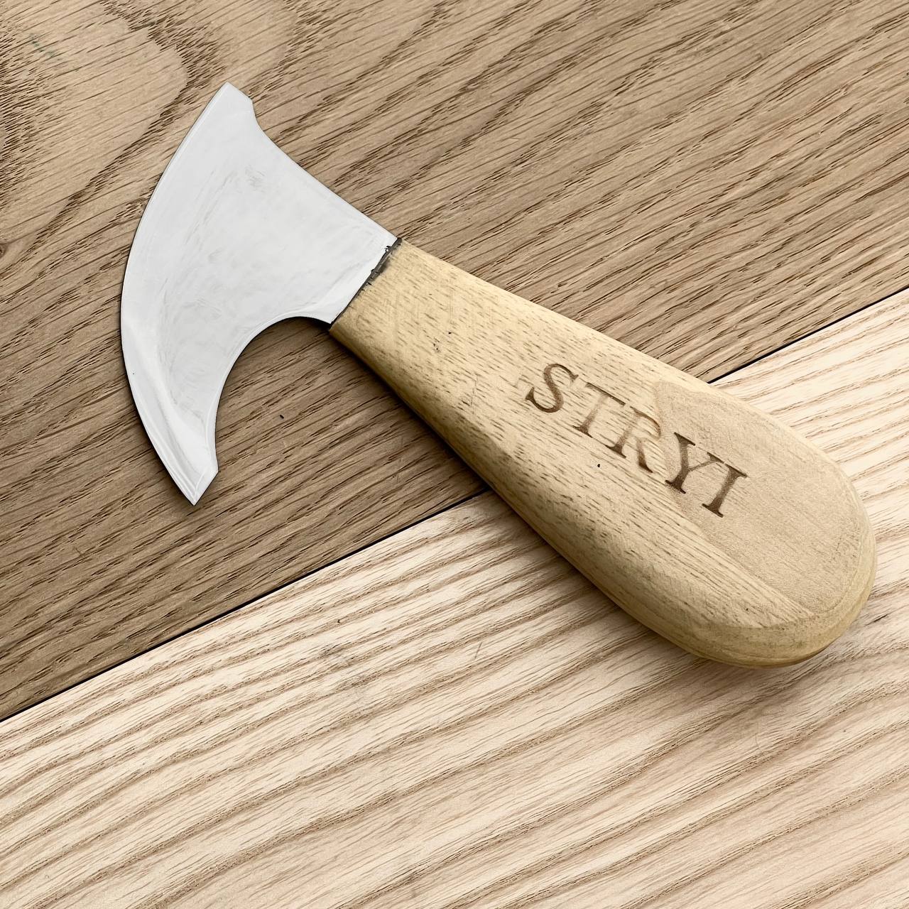 Unique Half Leather Blade Knife for Leatherworking STRYI Profi