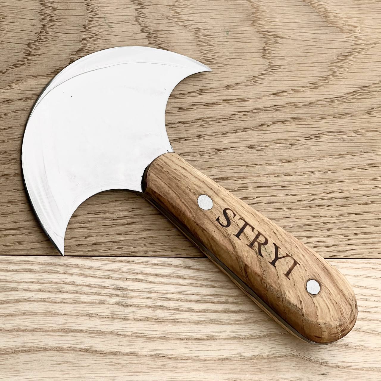 STRYI Profi Leather Round Knife, Half-moon knife for leather cutting