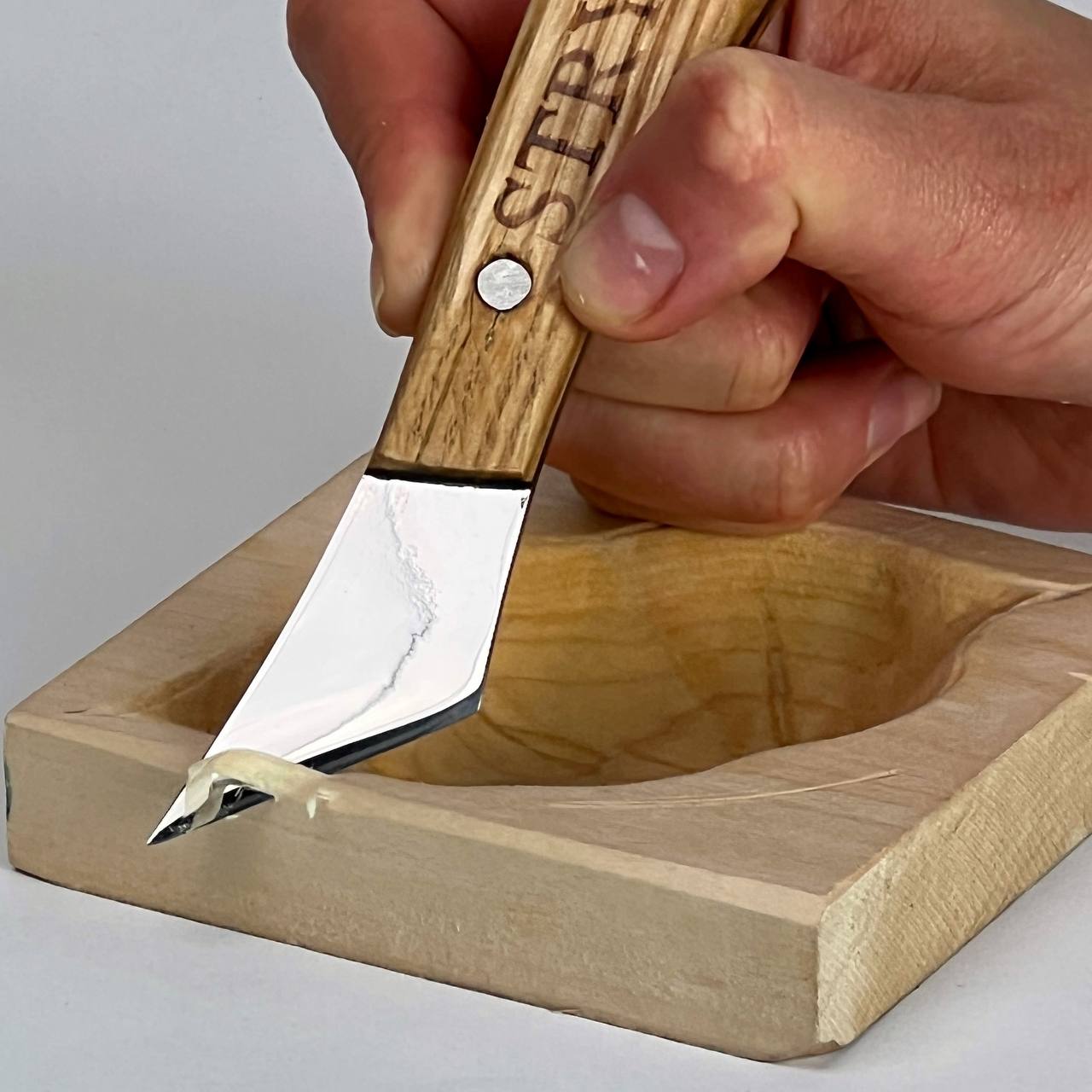 Figured carving knife for woodcarving 40mm STRYI Profi, Whittling knives, Sloyd knives, Knife for wooden jewelry
