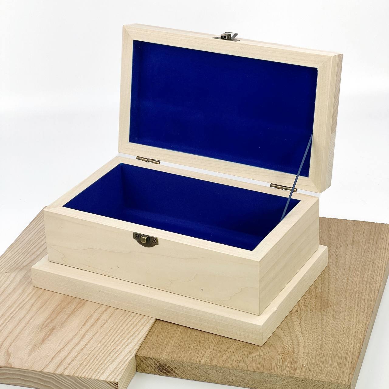 Wooden Blank Jewelry Box for Carving and Decoupage, Basswood Craft Box for Chip Carving, Geometric Patterns, Handmade Gift