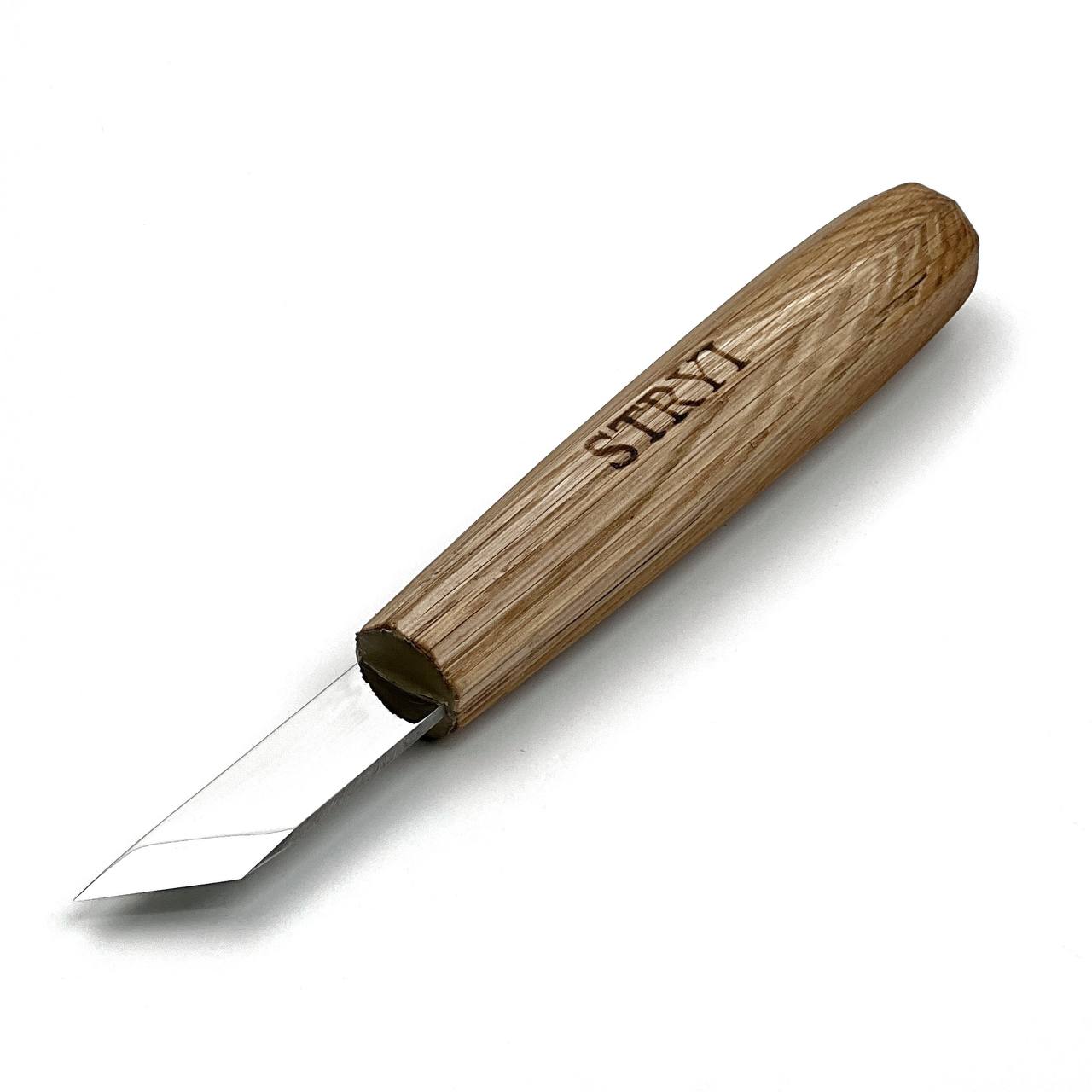 Schnitzmesser STRYI Profi für Relief, Kerbschnitzmesser, Schrägmesser
