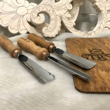 Load image into Gallery viewer, Basic woodcarving tools set for relief carving, 3pcs STRYI Start