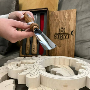 Grundlegendes Holzschnitzwerkzeug-Set für Reliefschnitzereien, 3-teilig STRYI Start