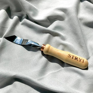 Bent Gouge   STRYI Profi, straight bevel, woodcarving tools from producer STRYI