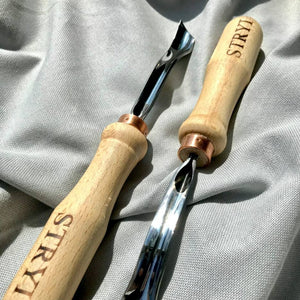 Gubia doblada STRYI Profi, perfil 8, herramientas para tallar madera del fabricante STRYI