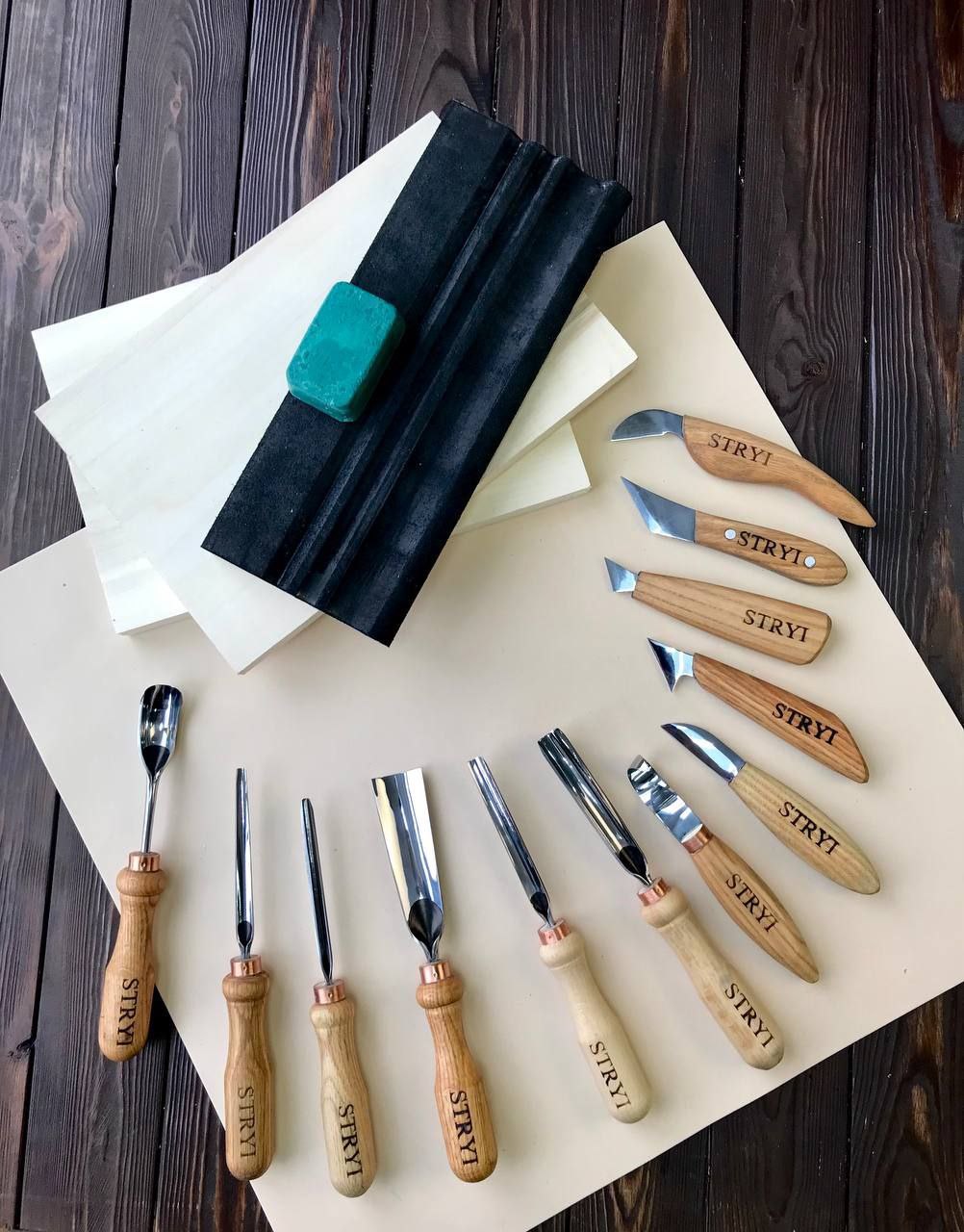 Wood carving versatile tools set 12 pcs chisels and gouges  STRYI Profi, tools for wood carving professional carving tools wood working tool