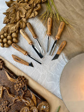 Load image into Gallery viewer, Basic wood carving toolset STRYI for whittling figures and relief carving, versatile set