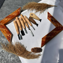 Cargar imagen en el visor de la galería, Juego de talla de madera de 7 herramientas para tallar virutas STRYI Profi
