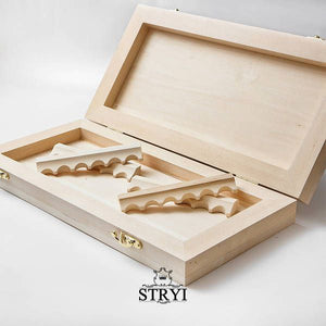 Pieza en blanco de madera para tallar madera - para decoración de juegos de mesa de ajedrez o backgammon, sin fichas ni dados