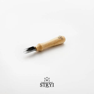 Skew-beveled short gouge STRYI&Adolf Yurev, Chip carving gouge Standart