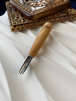Woodcarving tool short chisel STRYI&Adolf Yurev Profi rounded skewed t –  Wood carving tools STRYI