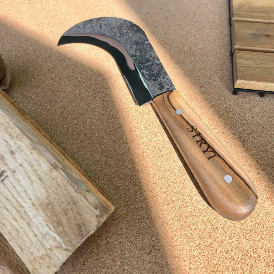 Hand Forget Sickle, Short Blade Machete, Greenwoodworking knife, Husband and Dad Gift, Camping Equipment for Men