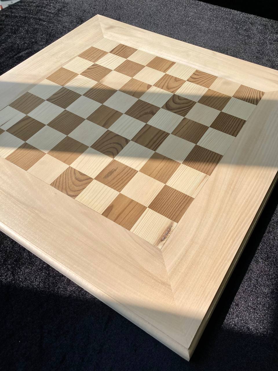 Basswood board for carving chess, chess board handmade, basswood blank