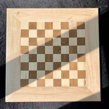 Load image into Gallery viewer, Basswood board for carving chess, Chess board handmade, Basswood blank