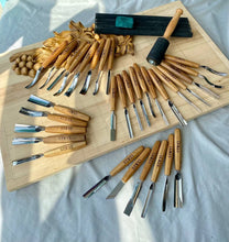 Load image into Gallery viewer, Wood carving tools set for relief carving, scrabbling after cutting, sculpture woodcarving, PFEIL analogue
