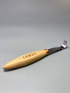 Cuchillo de gancho para tallar madera para cuchara, cuenco y corte de kuksa STRYI