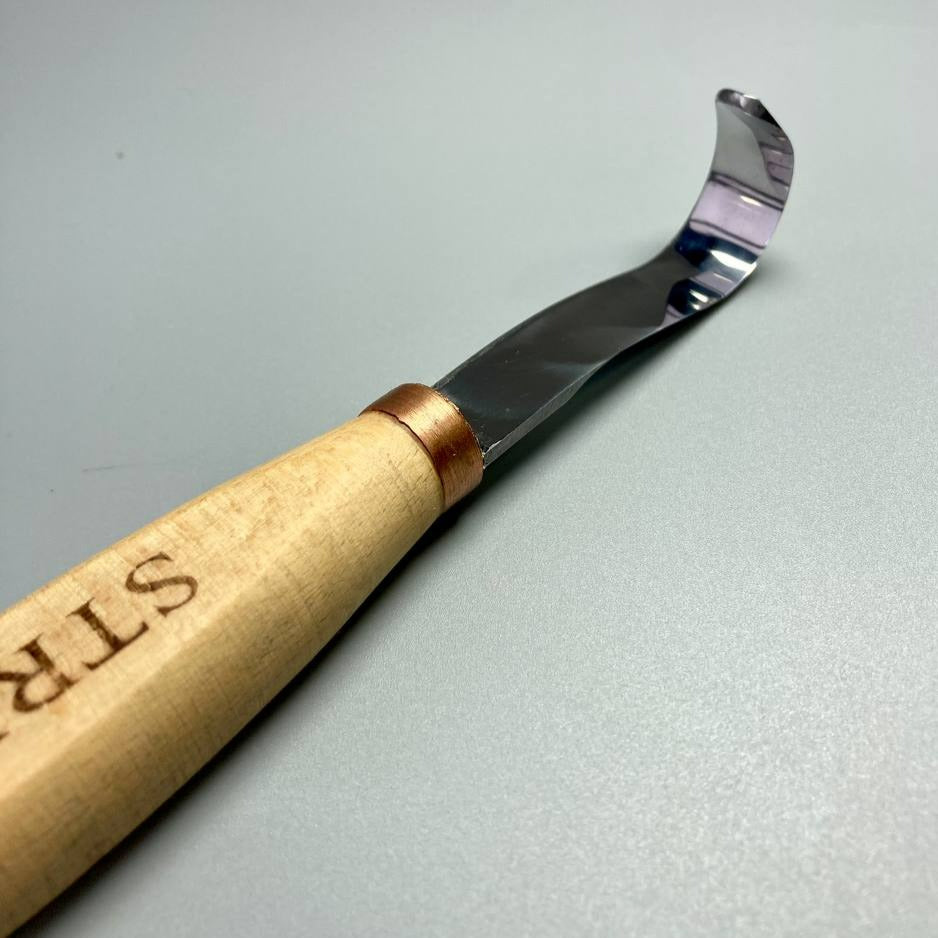 Cuchillo de gancho para tallar madera para cuchara, cuenco y corte de kuksa STRYI