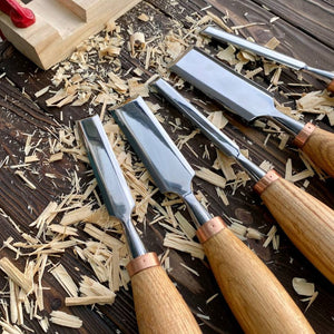 Set of straight flat bevel chisels STRYI Profi, Carpentry tool, Straight chisel, Woodworking tool